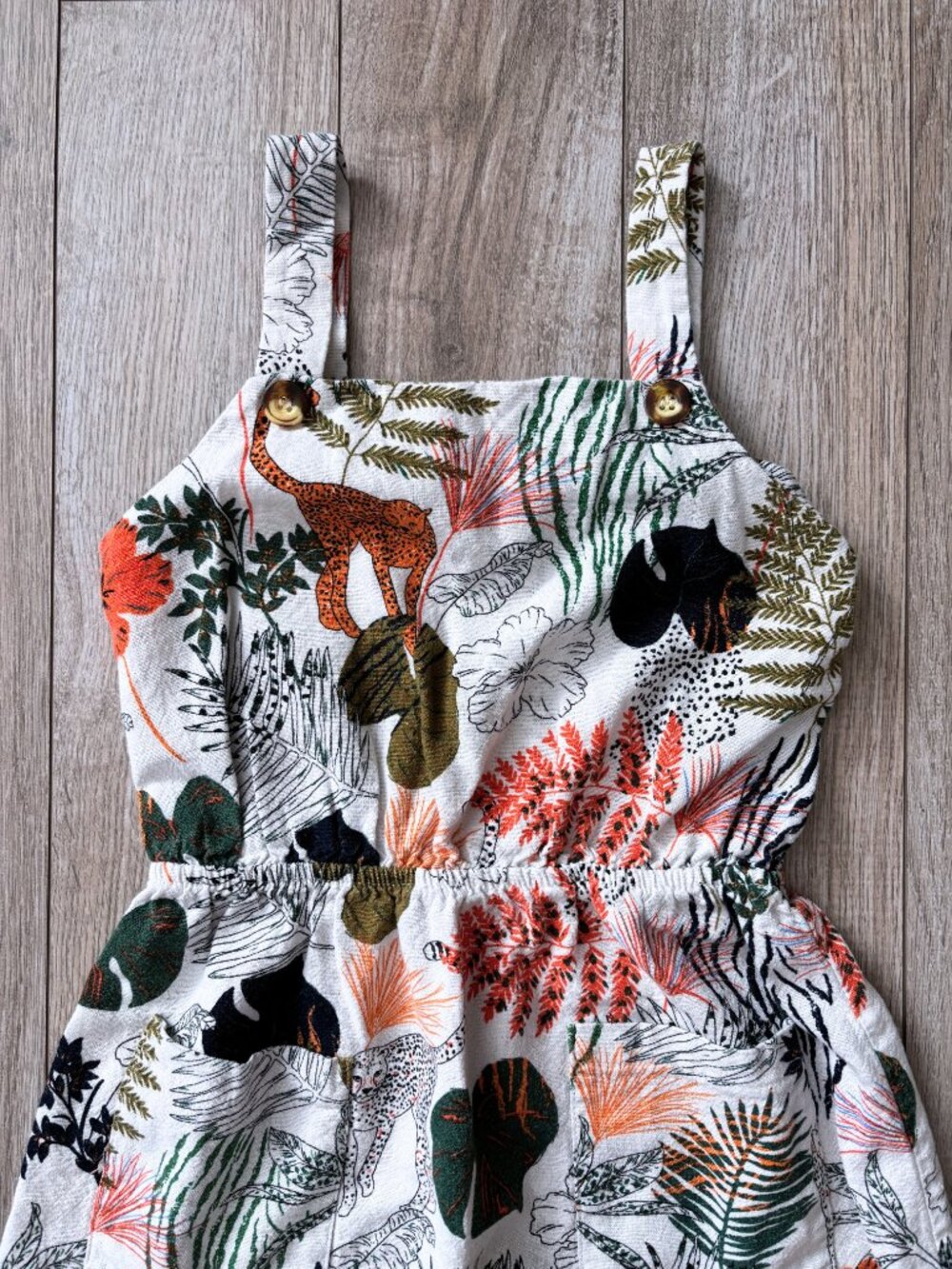 Sophia + Zeke Stitch Fix Kids Safari Jungle Print Sundress Boho Tropical Size 10 - Picture 3 of 15